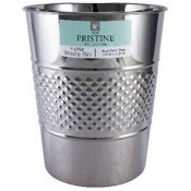 Wholesale - TRASH CAN SS 9.25"H X 7.875"W (6" BASE) SHINY CHROME 5L, UPC: 769898274084